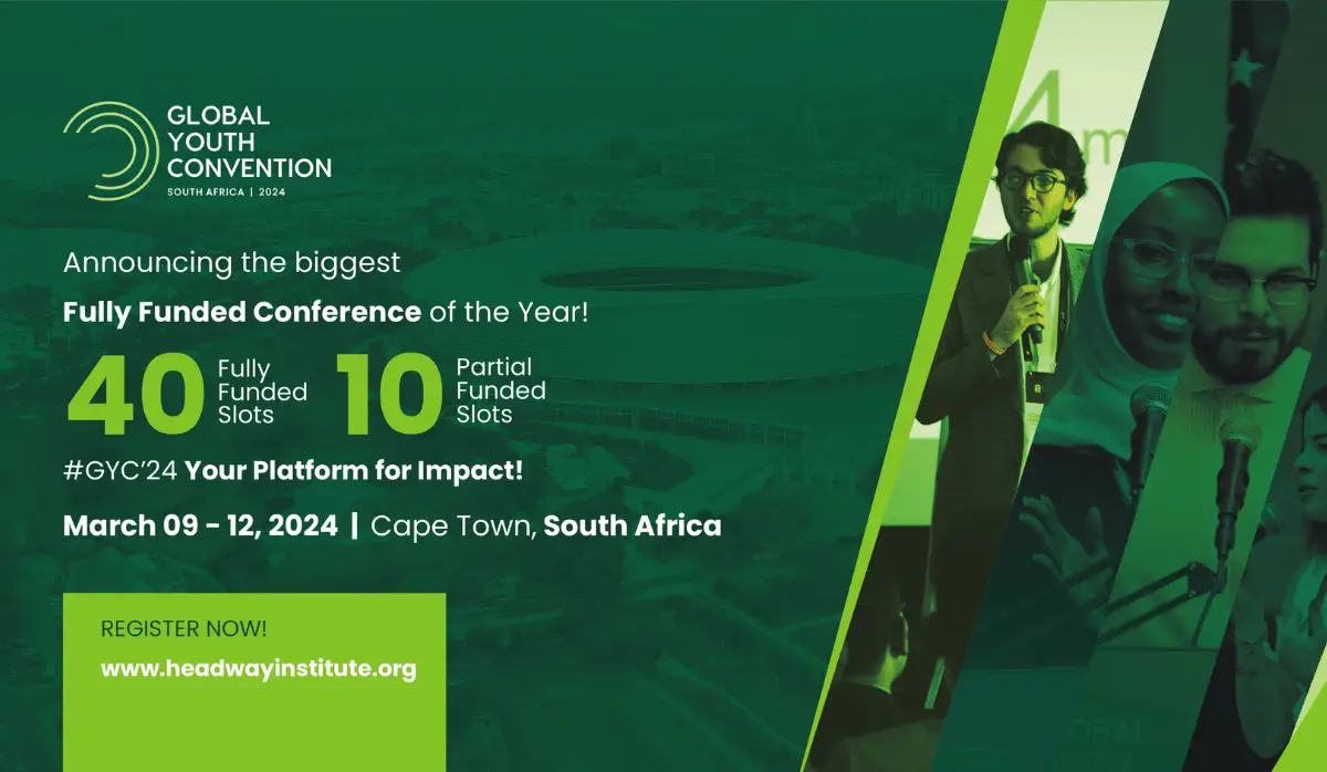 Global Youth Convention 2024 in South Africa | 40 Fully Funded Slots