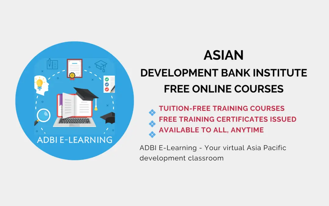 asian development bank free online courses, adb free courses, free online courses