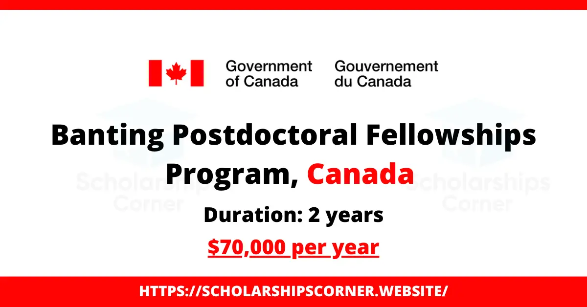 Banting fellowship, study in canada, scholarships in canada