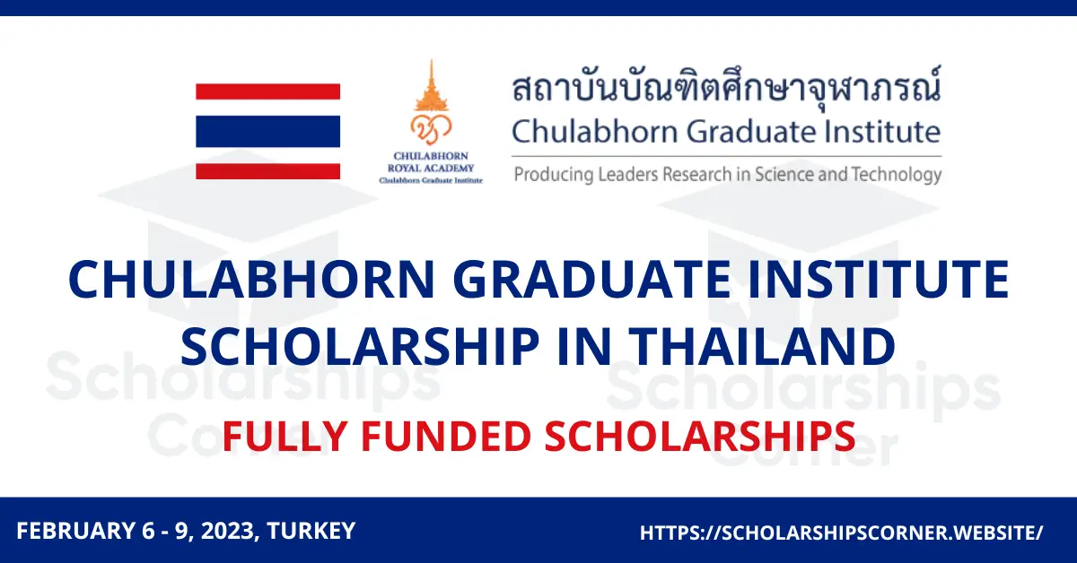 Chulabhorn Graduate Institute Scholarship, thailand scholarships