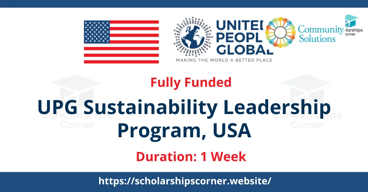 UPG Sustainability Leadership Program 2024 in USA | Fully Funded