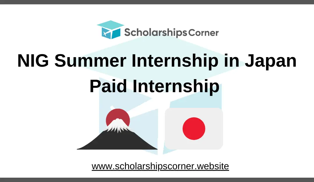 NIG Summer Internship, internship opportunity in japan, paid internships 2025