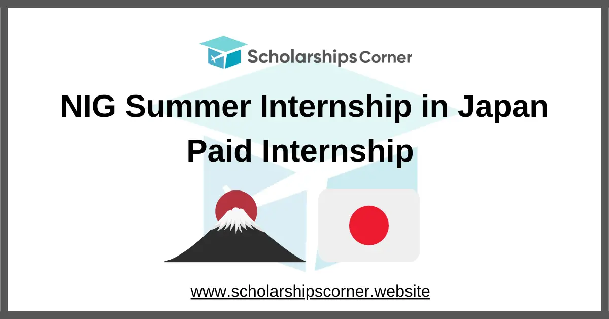 NIG Summer Internship, internship opportunity in japan, paid internships 2025