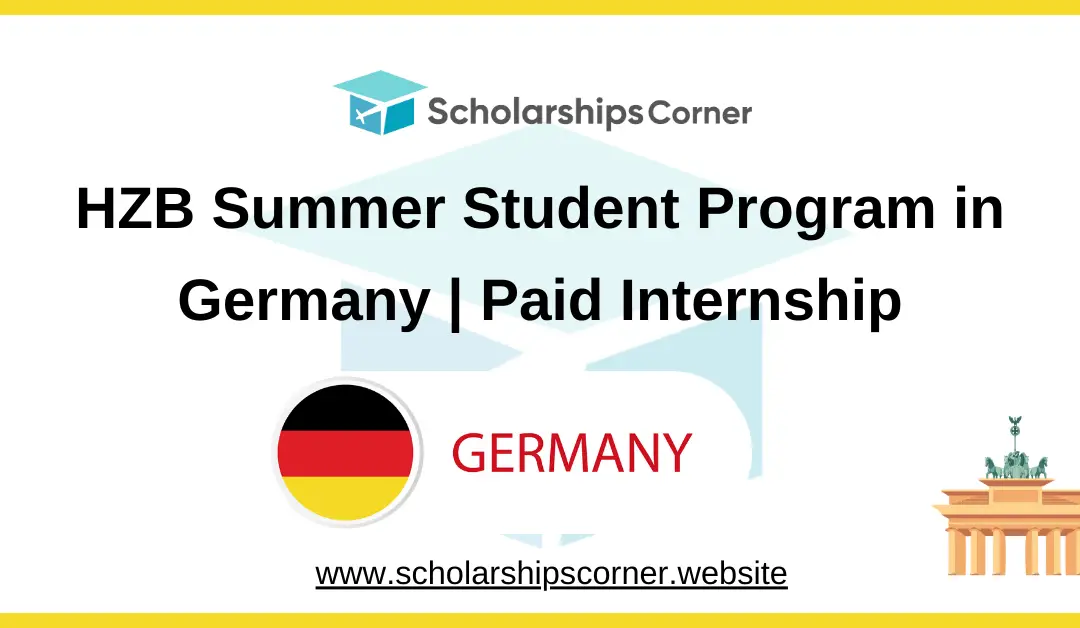 HZB Summer Student Program in Germany 2025 | Paid Internship