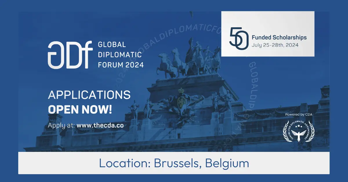 Global Diplomatic Forum belgium. youth forum. fully funded conference