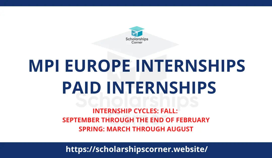 MPI Europe Internships 2024-25 | Paid Internships