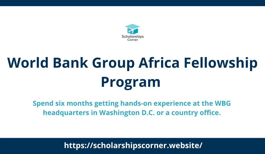 World Bank Group Africa Fellowship Program 2026