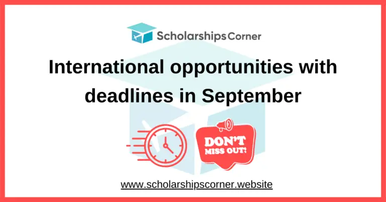 international opportunities, fully funded scholarships