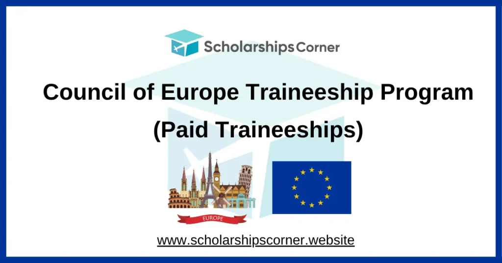 council of europe internship, traineeships