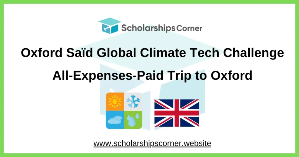 Oxford Saïd Global Climate Tech Challenge, climate change competition
