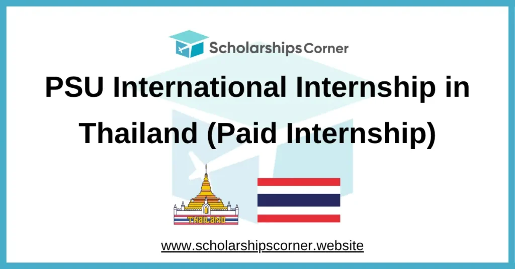 PSU International Internship, internship in thailand, thailand scholarship