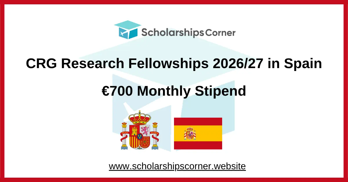 CRG Research Fellowships, research program spain, internship in spain